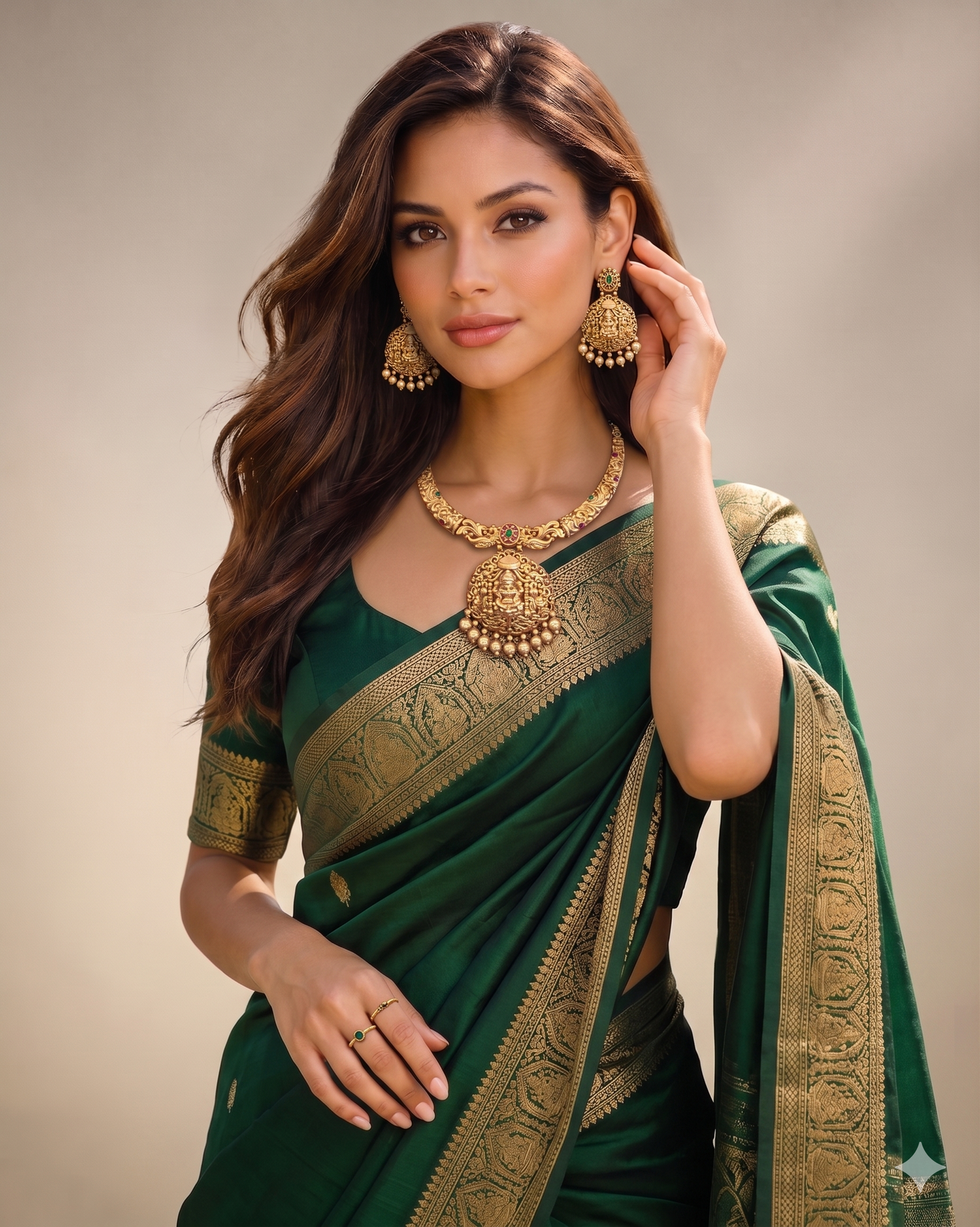Divine Opulence — 18ct Gold Plated Ganesha Temple Choker Necklace