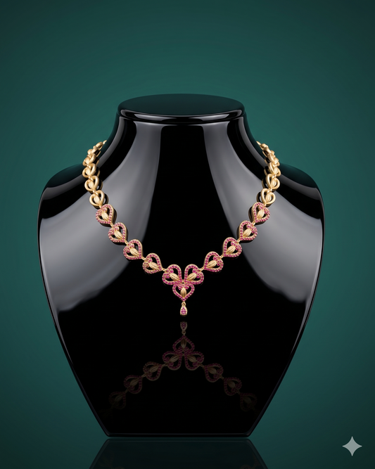 Delicate Gold Floral Bead Chain Necklace - Premium Stainless Steel Never-Fade Jewelry
