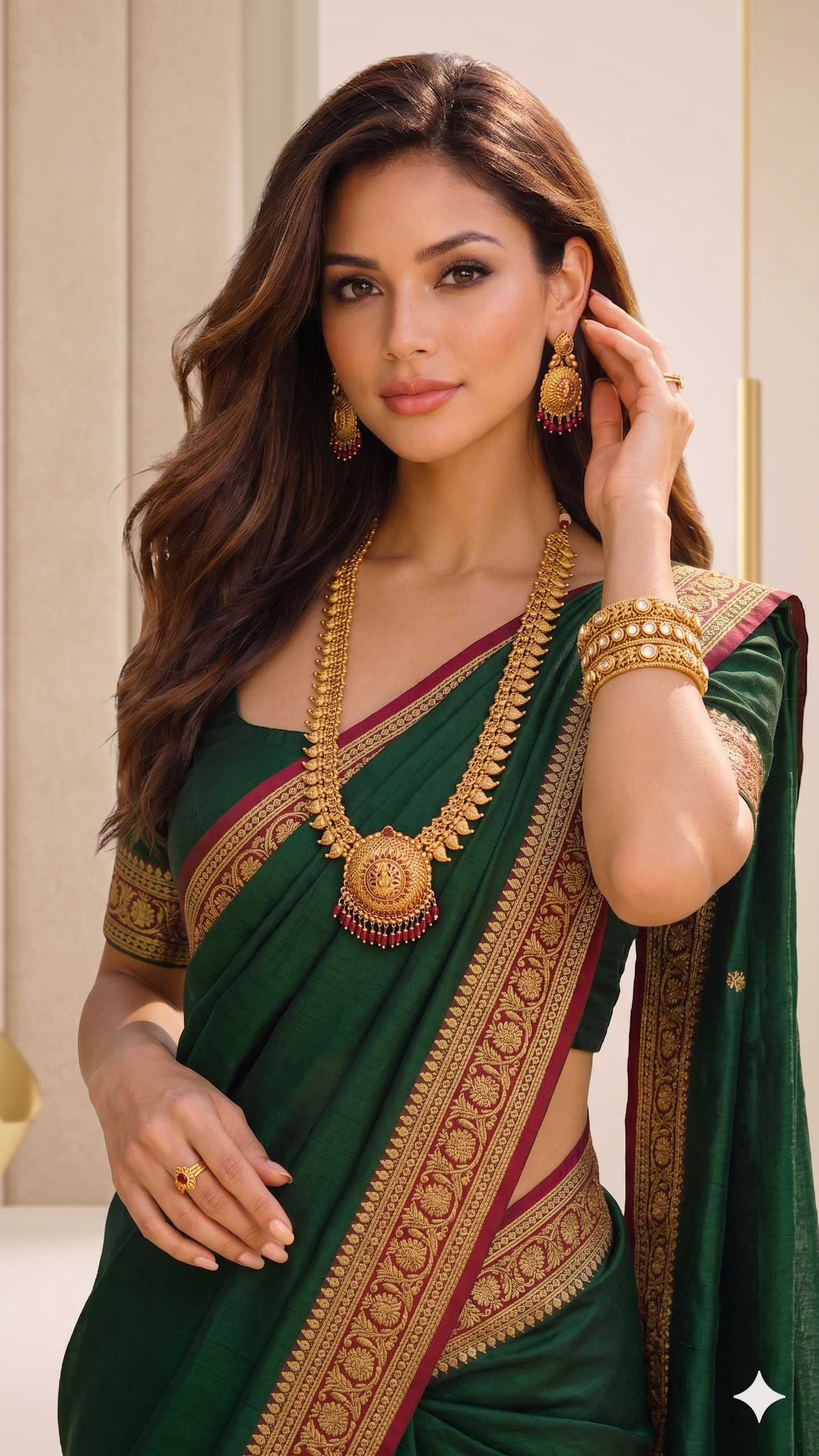 Eternal Glamour — 18ct Gold Plated Temple Mango Necklace