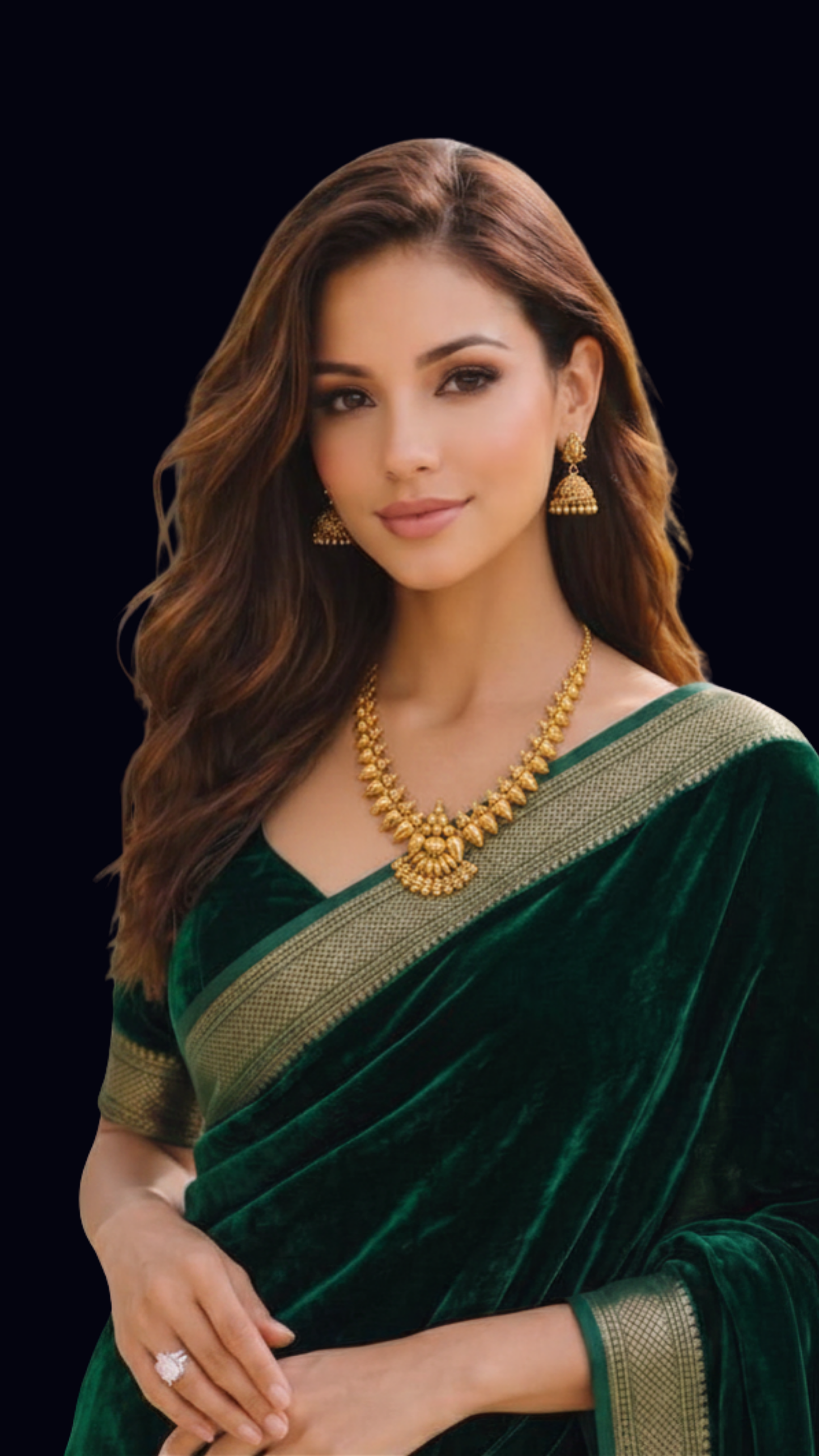Traditional Gold Mango Mala Necklace with Lakshmi Pendant - Premium Stainless Steel Never-Fade