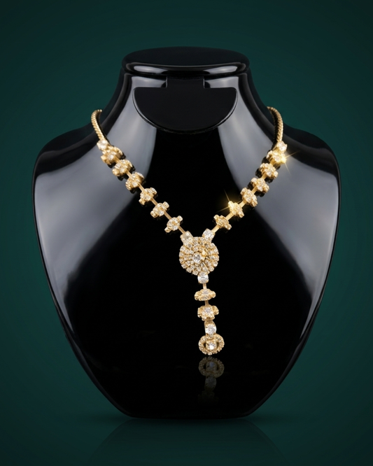Classic Antique Gold Multi-Strand Beaded Necklace