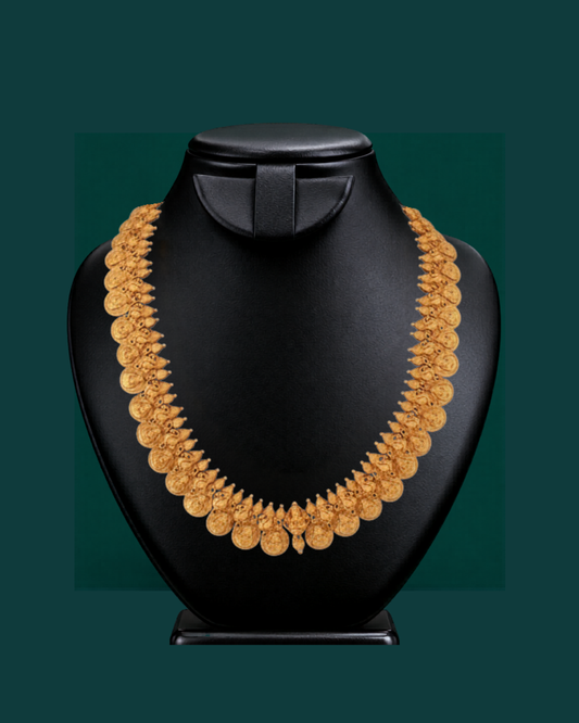 Royal Heritage Lakshmi Coin Temple Gold Necklace Set